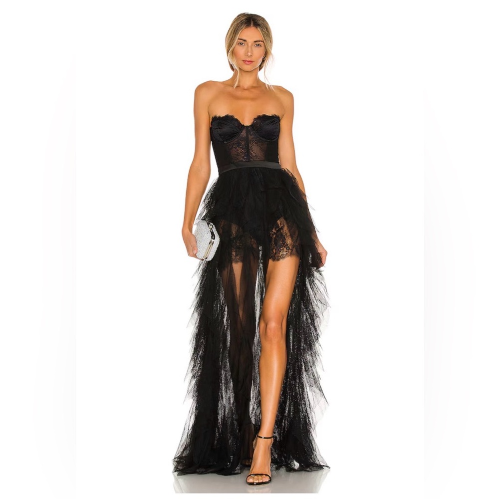 For Love And Lemons Black Bustier Dress